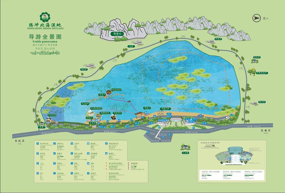 腾冲北海湿地景区导览图